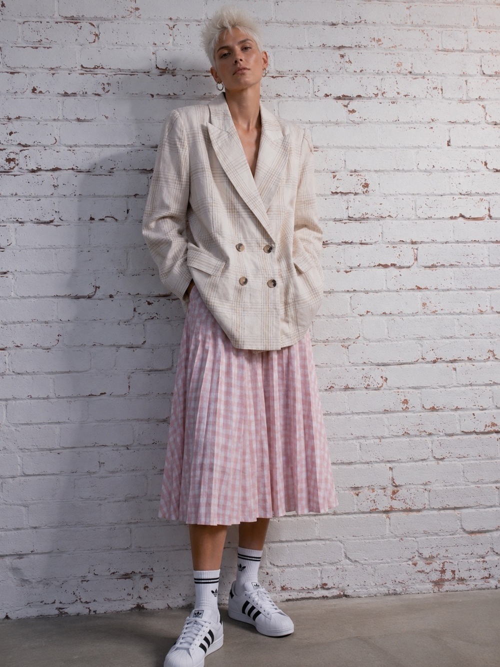 Rachel Zoe cotton and linen longline blazer